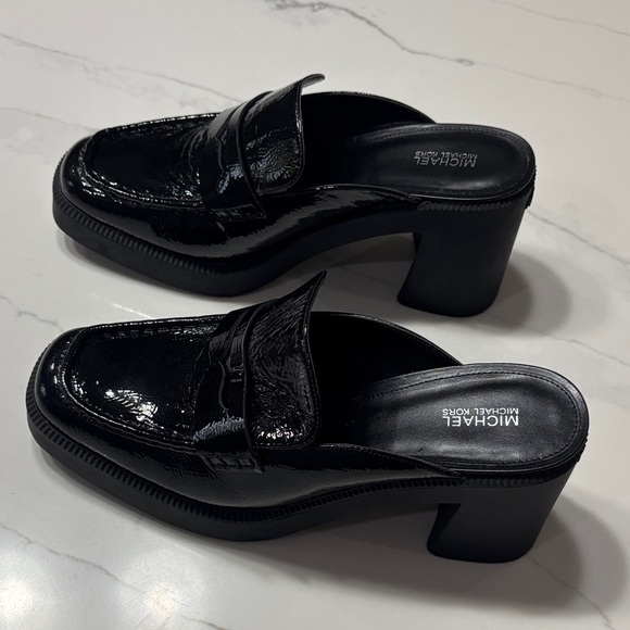 Michael Kors Black Patent Leather Mules - Picture 8 of 16